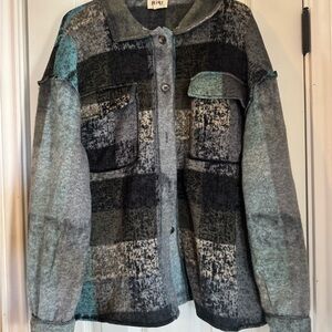 BiBi plaid button up jacket